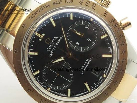 0116 Speedmaster ’57 Co-Axial SS RG OMF 1:1 Best Edition Black Dial On SS RG Bracelet A9300 (Free Leather Strap) RelaxedFit 8071